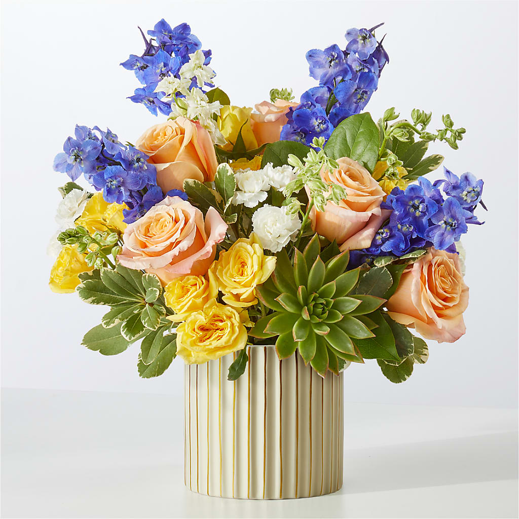 Cobalt Reverie Bouquet – HOLLOW TREE GIFTS & FLORAL LLC, Cascade IA