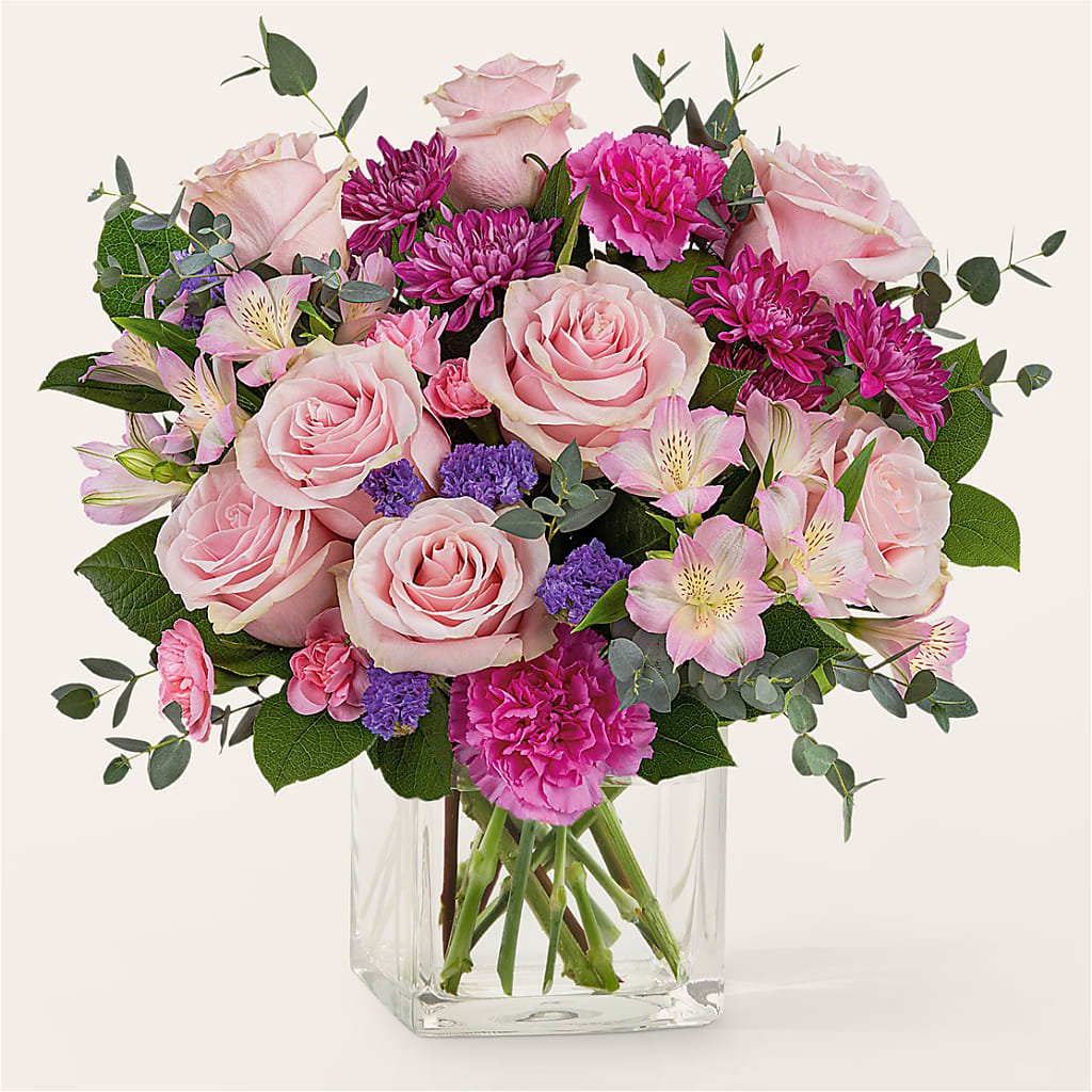 Rosy Radiance Bouquet – HOLLOW TREE GIFTS & FLORAL LLC, Cascade IA