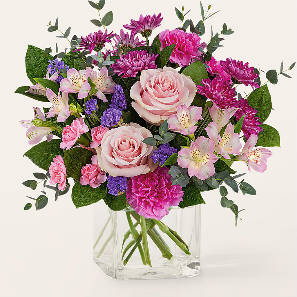 Rosy Radiance Bouquet – HOLLOW TREE GIFTS & FLORAL LLC, Cascade IA
