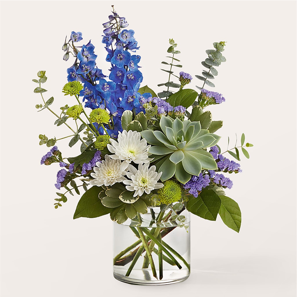 Cerulean Waves Bouquet – HOLLOW TREE GIFTS & FLORAL LLC, Cascade IA