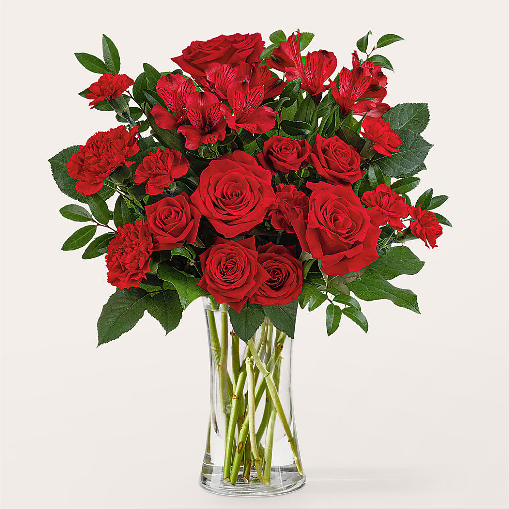 Brilliant Ruby Bouquet – HOLLOW TREE GIFTS & FLORAL LLC, Cascade IA