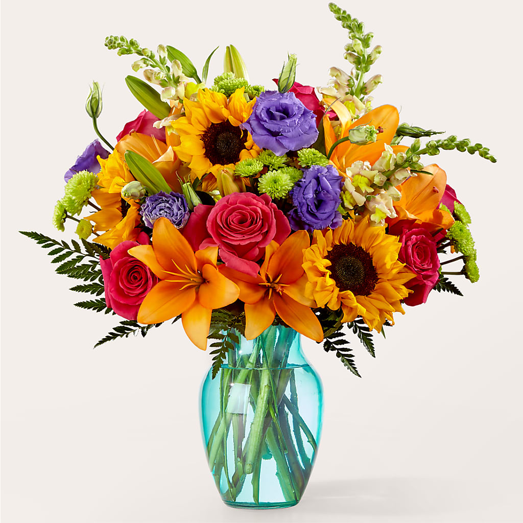 Double Rainbow Bouquet – HOLLOW TREE GIFTS & FLORAL LLC, Cascade IA