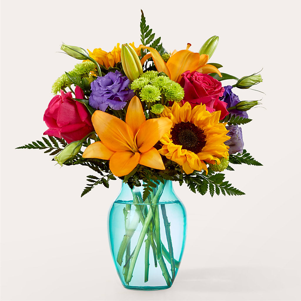Double Rainbow Bouquet – HOLLOW TREE GIFTS & FLORAL LLC, Cascade IA