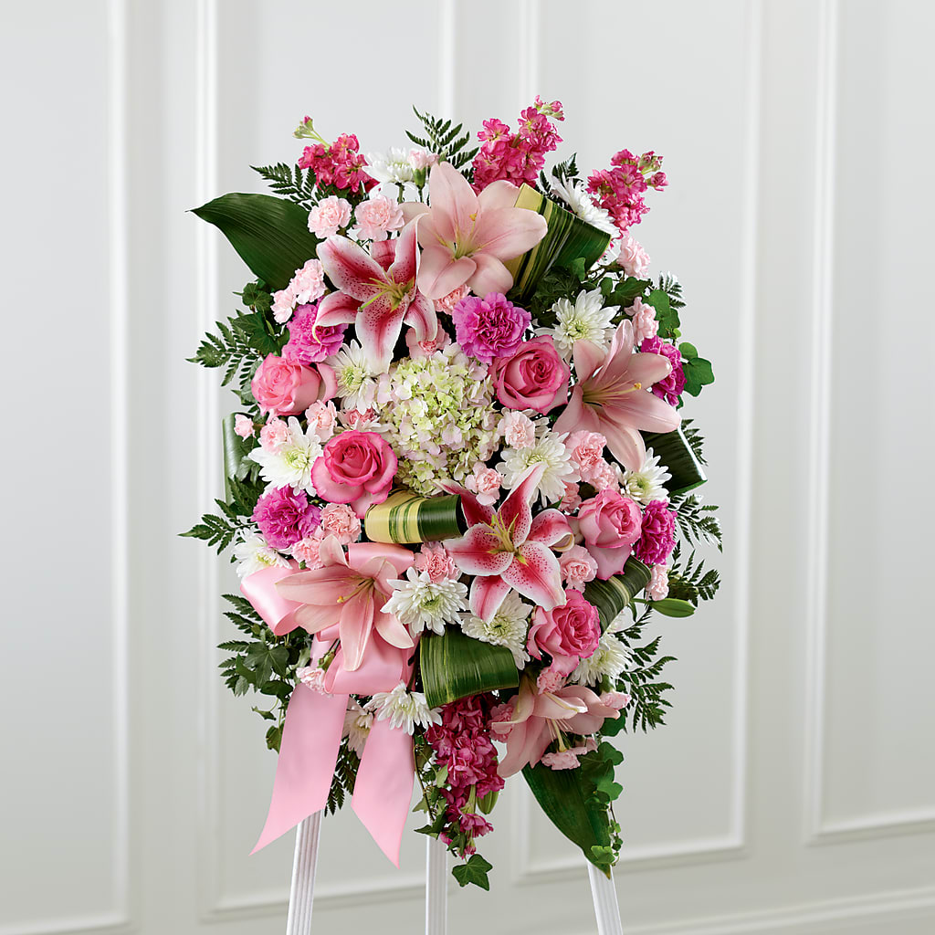 Comforting Standing Spray – HOLLOW TREE GIFTS & FLORAL LLC, Cascade IA
