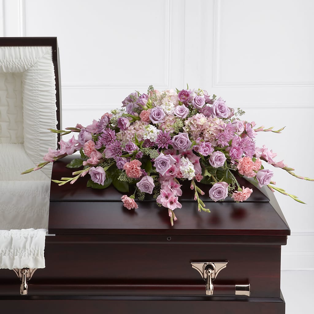 Immorata Casket Spray – HOLLOW TREE GIFTS & FLORAL LLC, Cascade IA