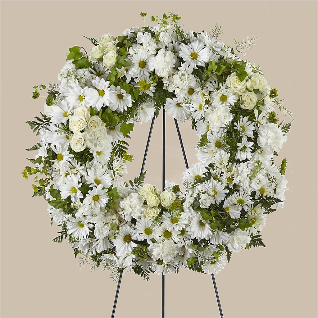 Faithful Wishes Wreath – HOLLOW TREE GIFTS & FLORAL LLC, Cascade IA