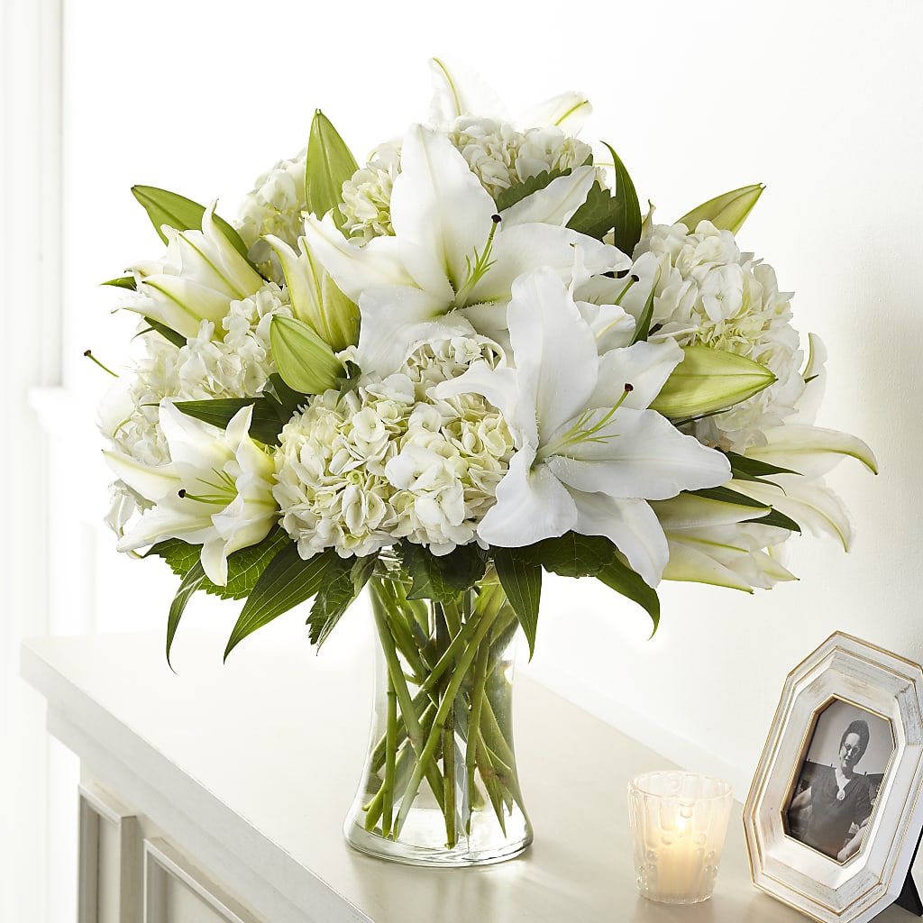 Compassionate Lily Bouquet – HOLLOW TREE GIFTS & FLORAL LLC, Cascade IA