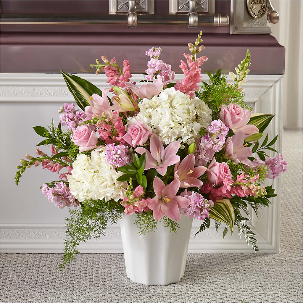 Simply Serene Floor Basket – HOLLOW TREE GIFTS & FLORAL LLC, Cascade IA