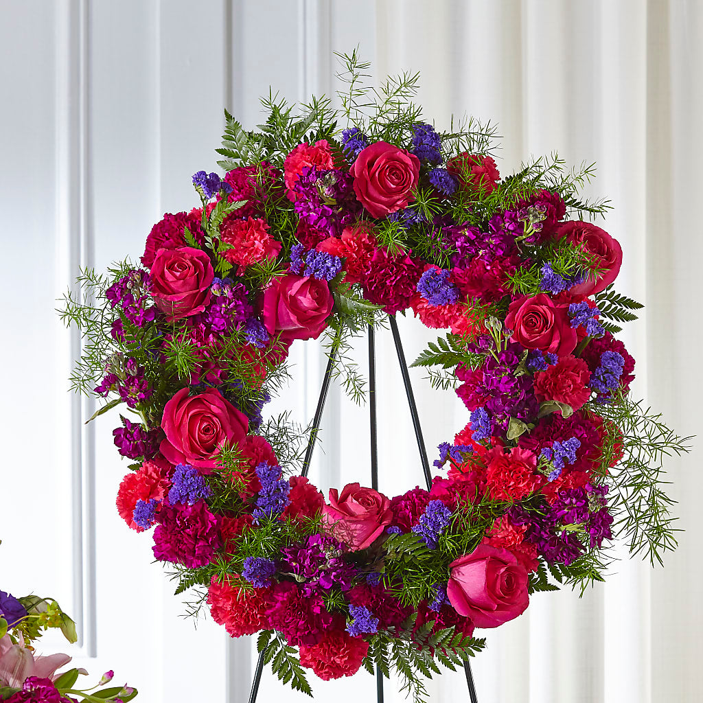Calming Colors Wreath – HOLLOW TREE GIFTS & FLORAL LLC, Cascade IA