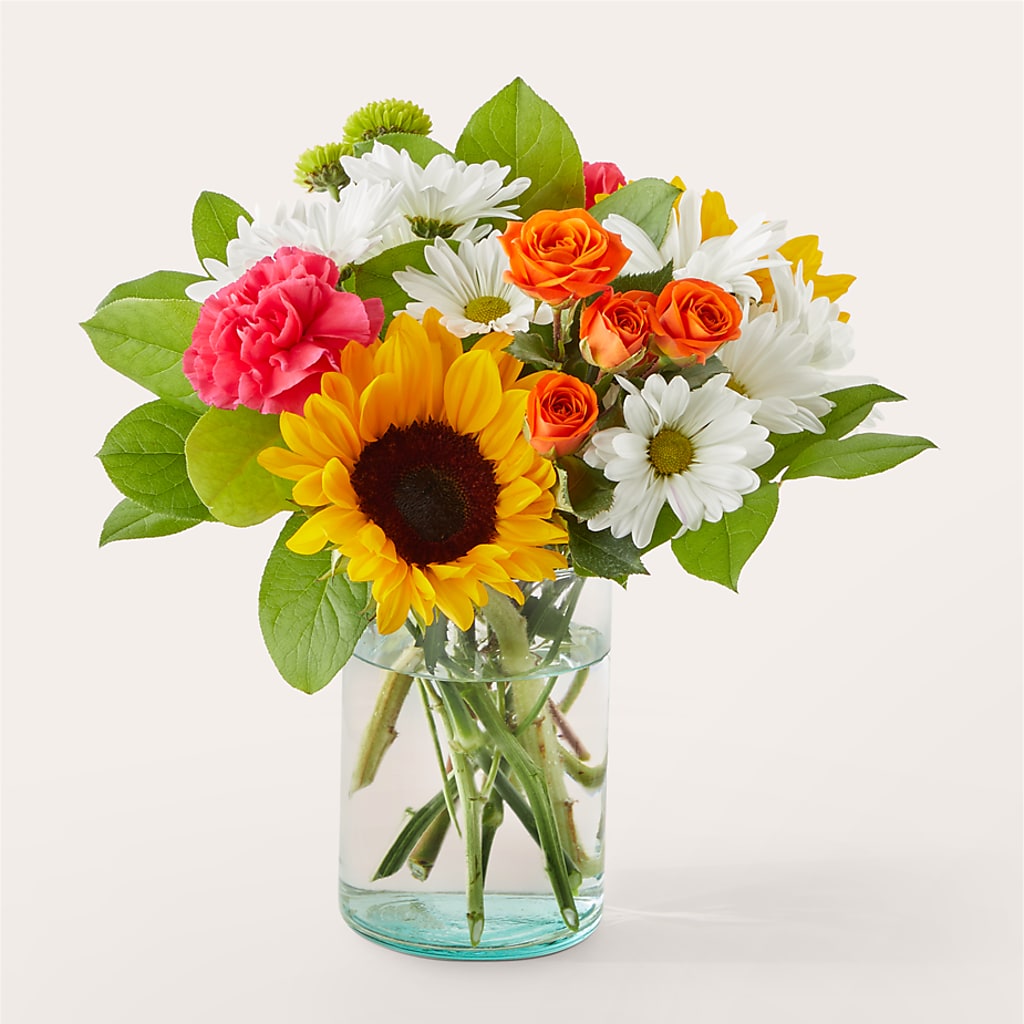 Sun-drenched Blooms Bouquet – HOLLOW TREE GIFTS & FLORAL LLC, Cascade IA