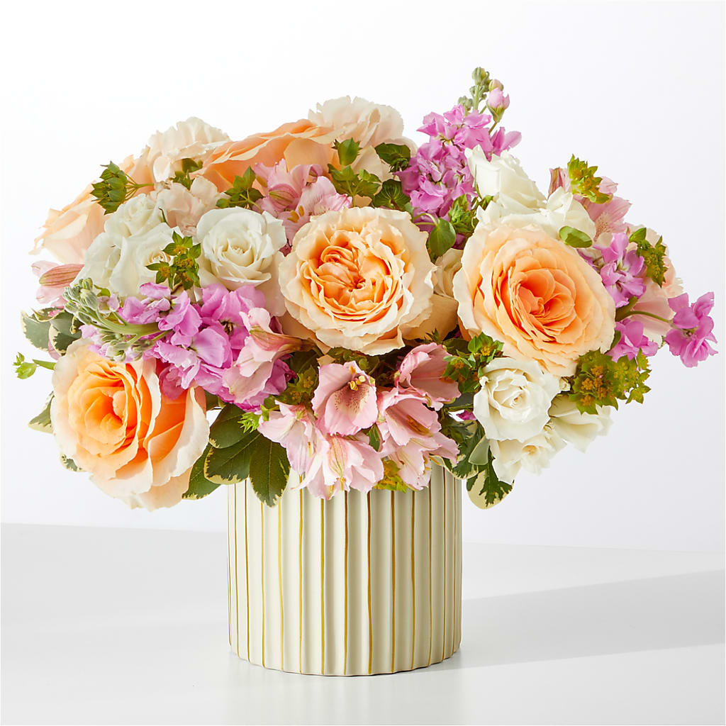 Paradise Bouquet with Ivory Vase – HOLLOW TREE GIFTS & FLORAL LLC, Cascade IA