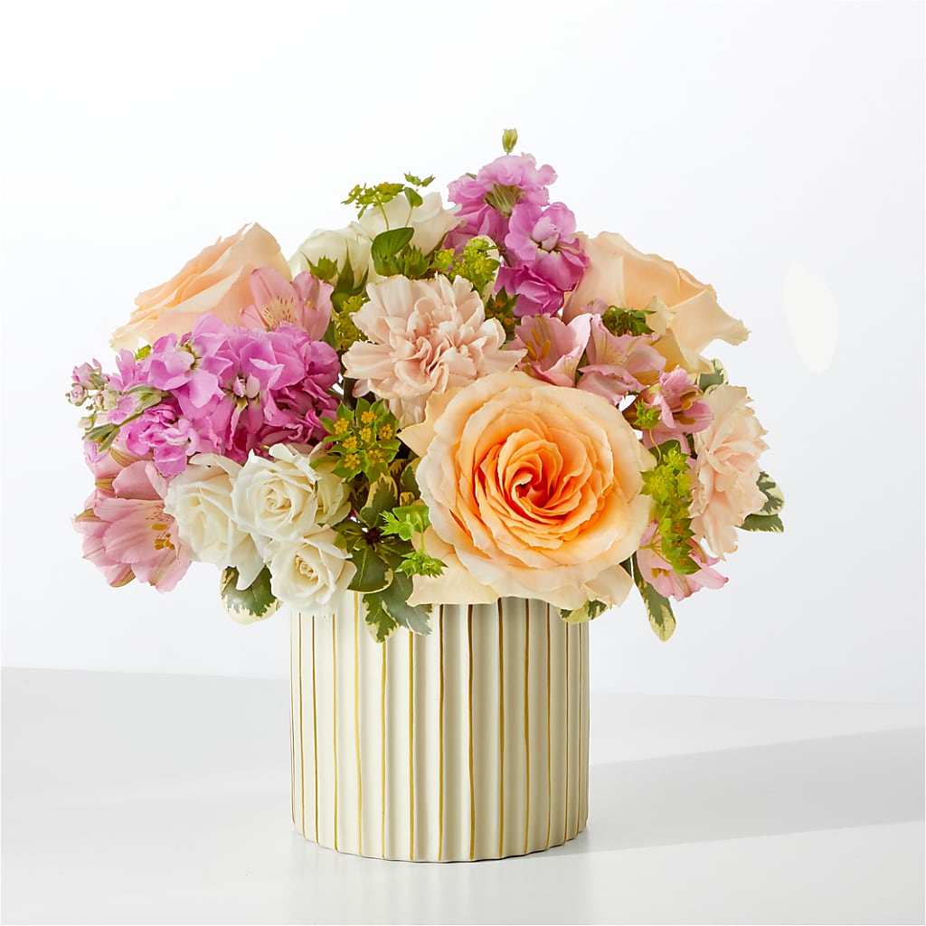 Paradise Bouquet with Ivory Vase – HOLLOW TREE GIFTS & FLORAL LLC, Cascade IA