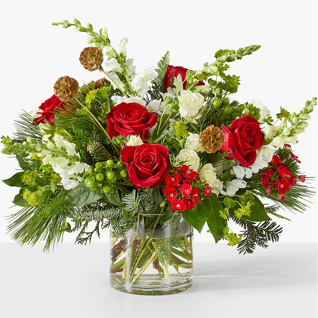 Deck the Halls Bouquet – HOLLOW TREE GIFTS & FLORAL LLC, Cascade IA