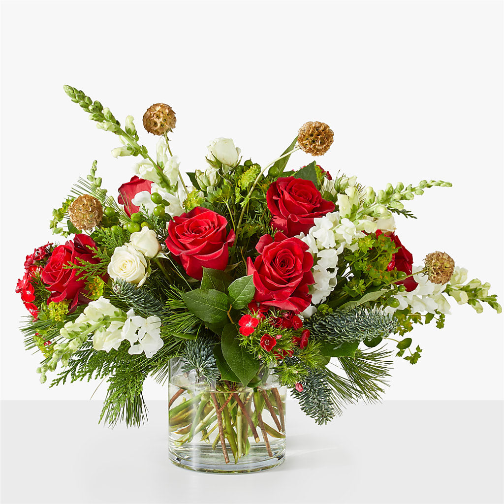 Deck the Halls Bouquet – HOLLOW TREE GIFTS & FLORAL LLC, Cascade IA