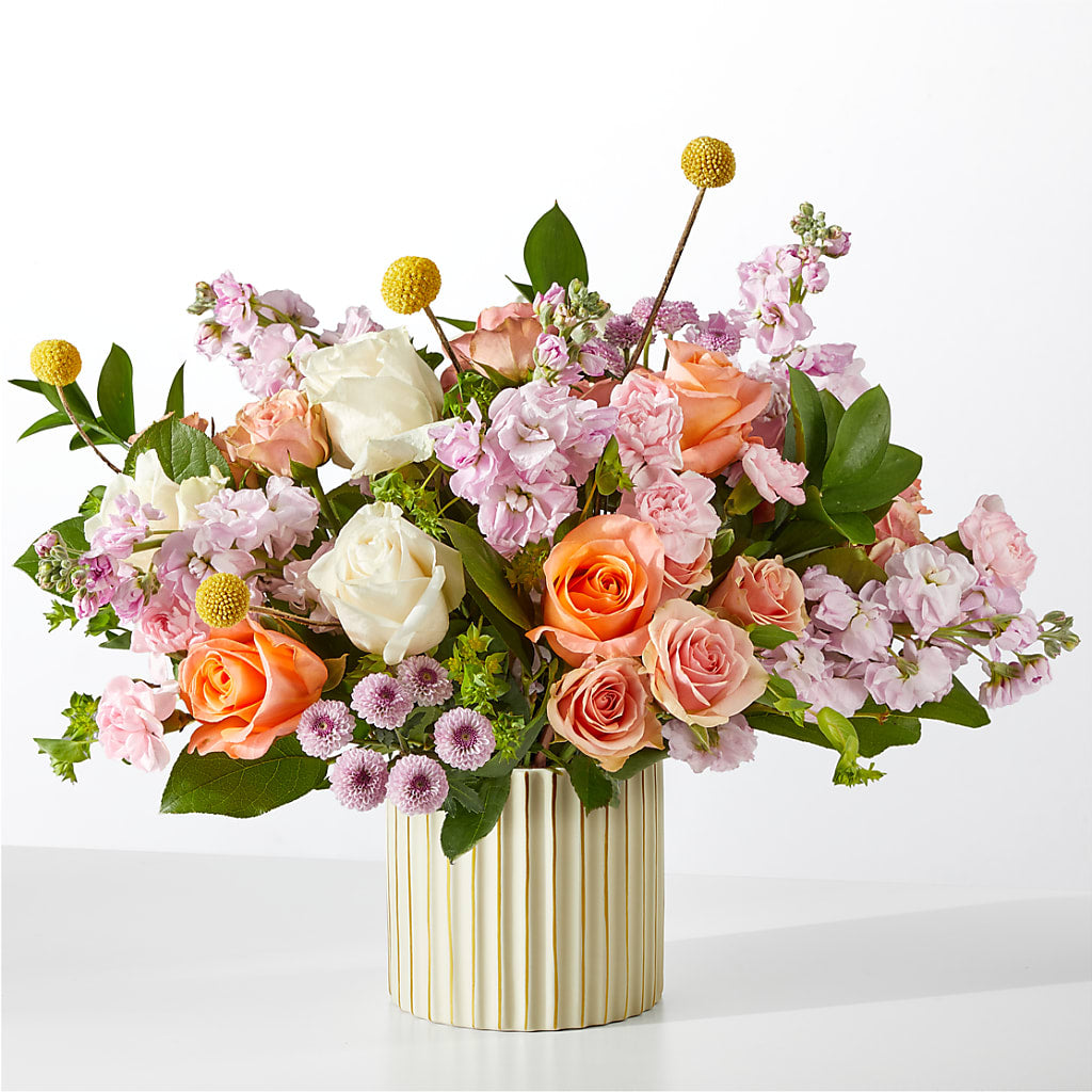 French Market Bouquet with Ivory Vase – HOLLOW TREE GIFTS & FLORAL LLC, Cascade IA