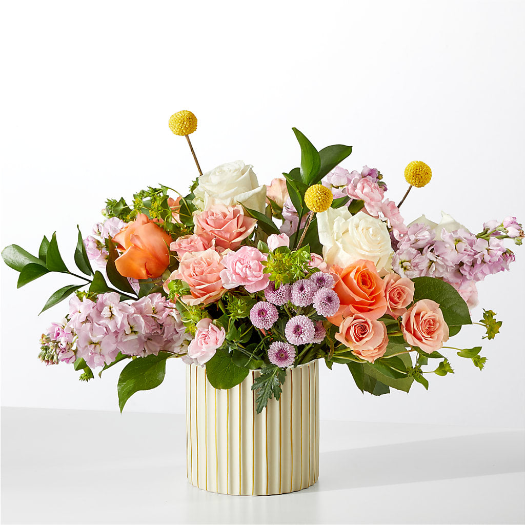 French Market Bouquet with Ivory Vase – HOLLOW TREE GIFTS & FLORAL LLC, Cascade IA