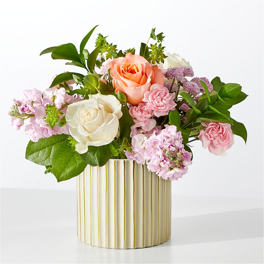 French Market Bouquet with Ivory Vase – HOLLOW TREE GIFTS & FLORAL LLC, Cascade IA