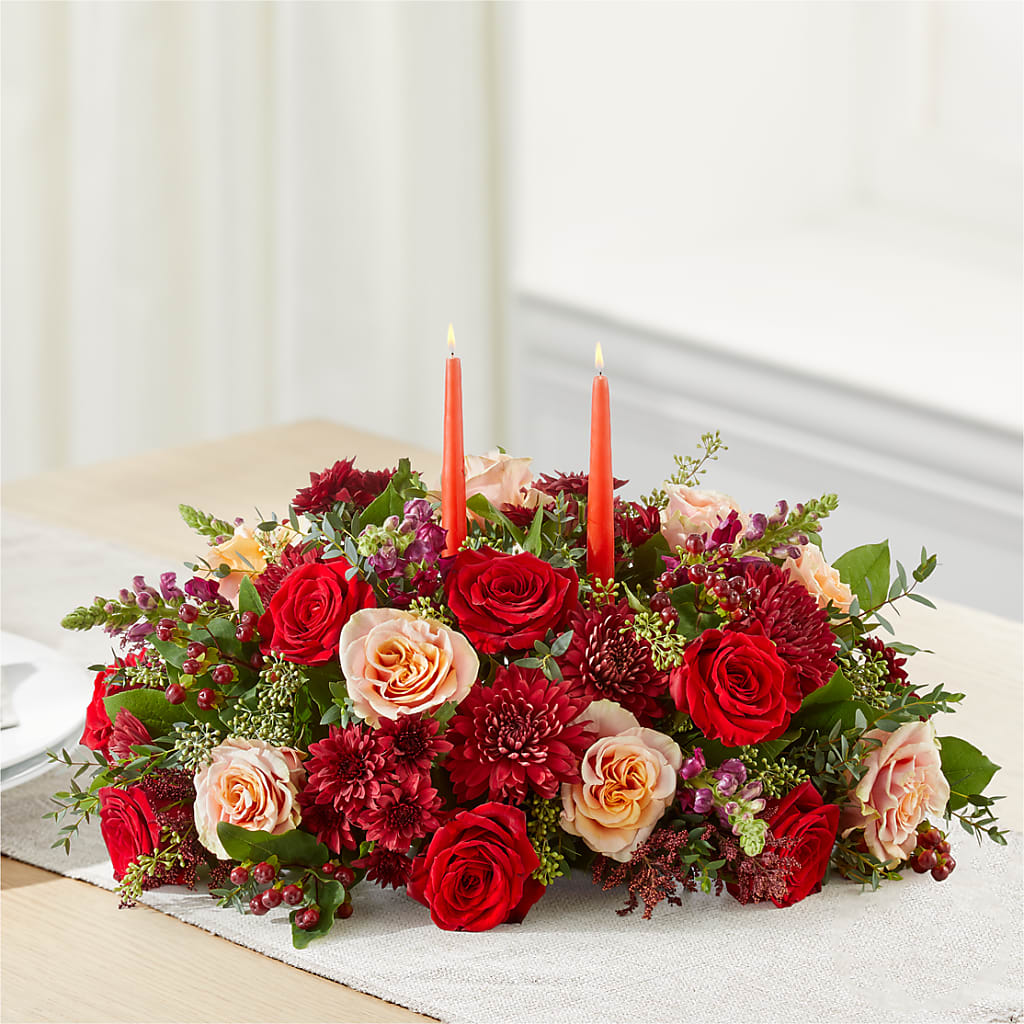 Most Thankful Centerpiece – HOLLOW TREE GIFTS & FLORAL LLC, Cascade IA