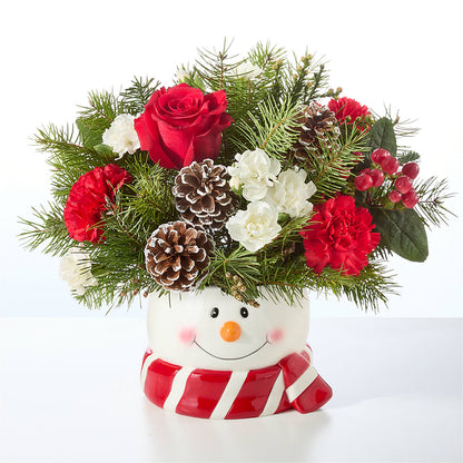 Jolly Snowman Bouquet – HOLLOW TREE GIFTS & FLORAL LLC, Cascade IA