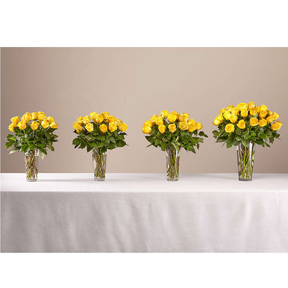 Long Stem Yellow Rose Bouquet – HOLLOW TREE GIFTS & FLORAL LLC, Cascade IA