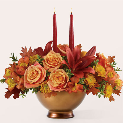 Harvest Table Centerpiece – HOLLOW TREE GIFTS & FLORAL LLC, Cascade IA