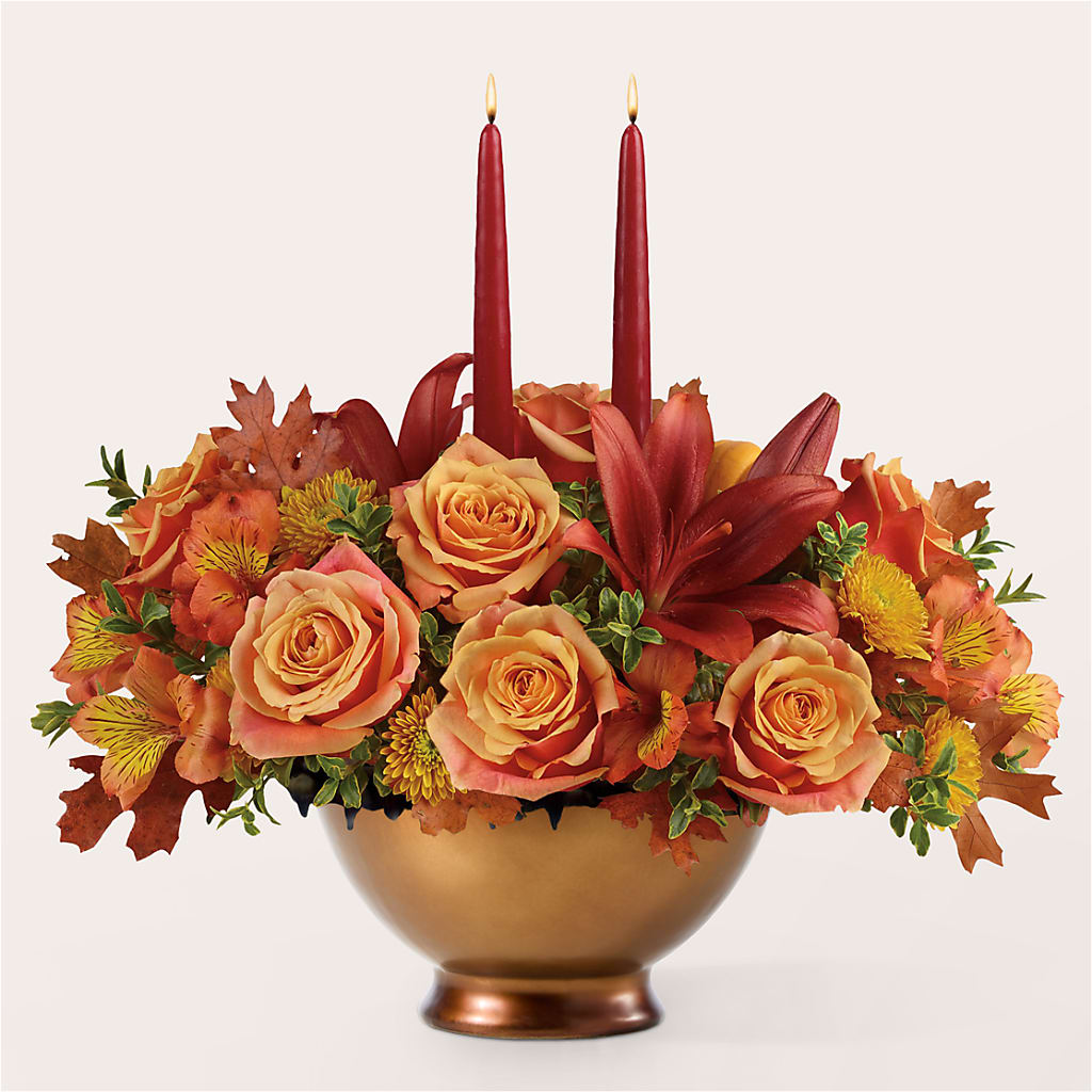 Harvest Table Centerpiece – HOLLOW TREE GIFTS & FLORAL LLC, Cascade IA