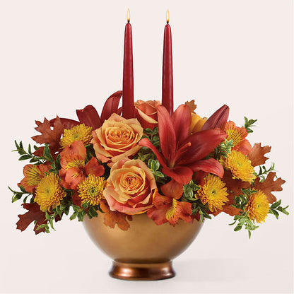 Harvest Table Centerpiece – HOLLOW TREE GIFTS & FLORAL LLC, Cascade IA
