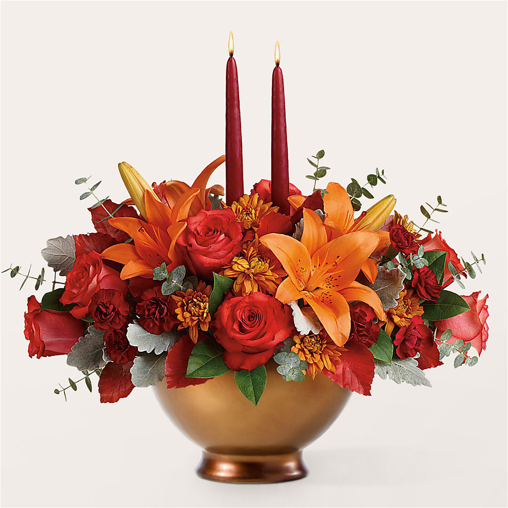 Fruits of Fall Centerpiece – HOLLOW TREE GIFTS & FLORAL LLC, Cascade IA