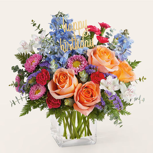 Birthday Bash Bouquet – HOLLOW TREE GIFTS & FLORAL LLC, Cascade IA