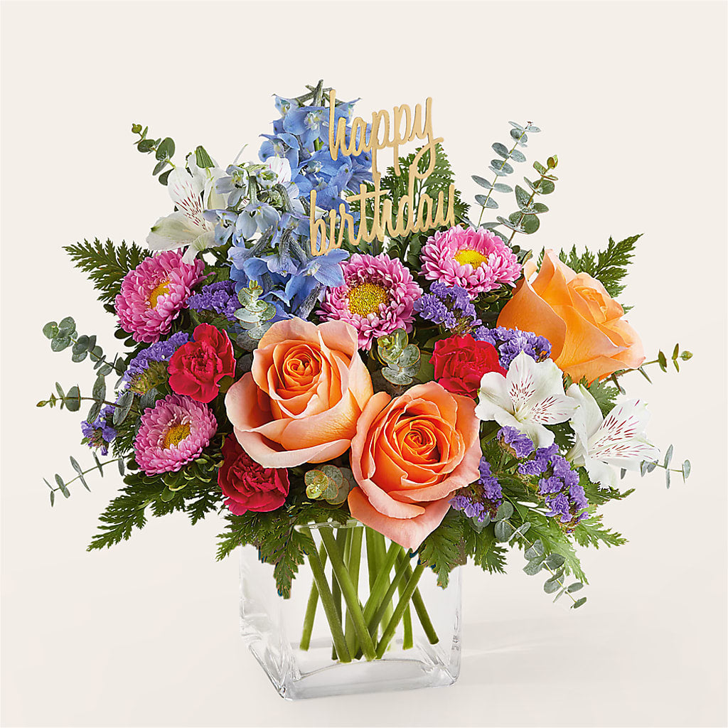 Birthday Bash Bouquet – HOLLOW TREE GIFTS & FLORAL LLC, Cascade IA