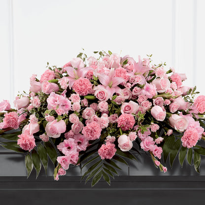 Garden of Comfort Casket Spray (Standard) – HOLLOW TREE GIFTS & FLORAL LLC, Cascade IA