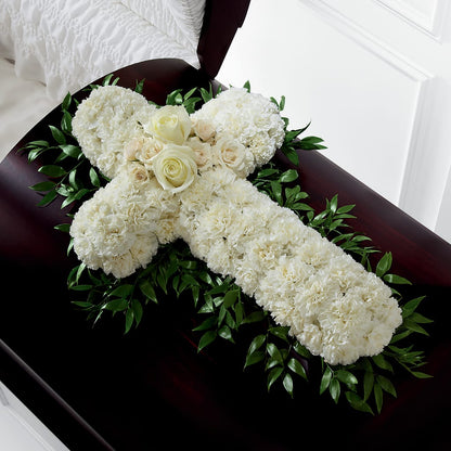 Peaceful Memories Casket Spray (Standard) – HOLLOW TREE GIFTS & FLORAL LLC, Cascade IA