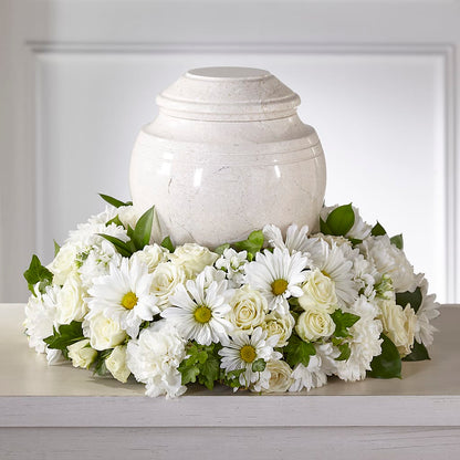Ivory Gardens Cremation Adornment – HOLLOW TREE GIFTS & FLORAL LLC, Cascade IA