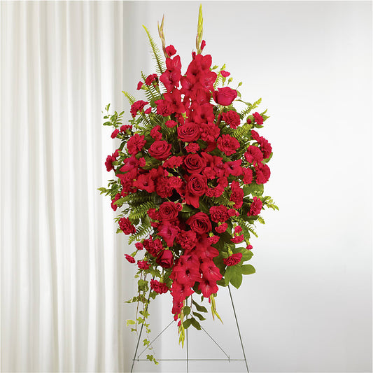 From the Heart Standing Spray – HOLLOW TREE GIFTS & FLORAL LLC, Cascade IA