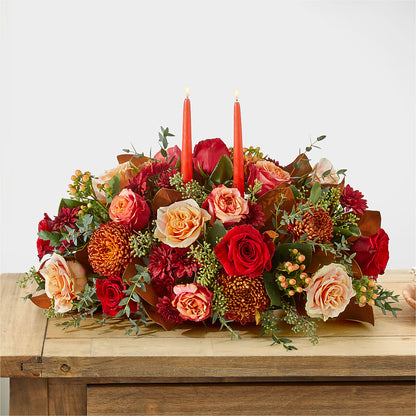 Gather Near Centerpiece – HOLLOW TREE GIFTS & FLORAL LLC, Cascade IA