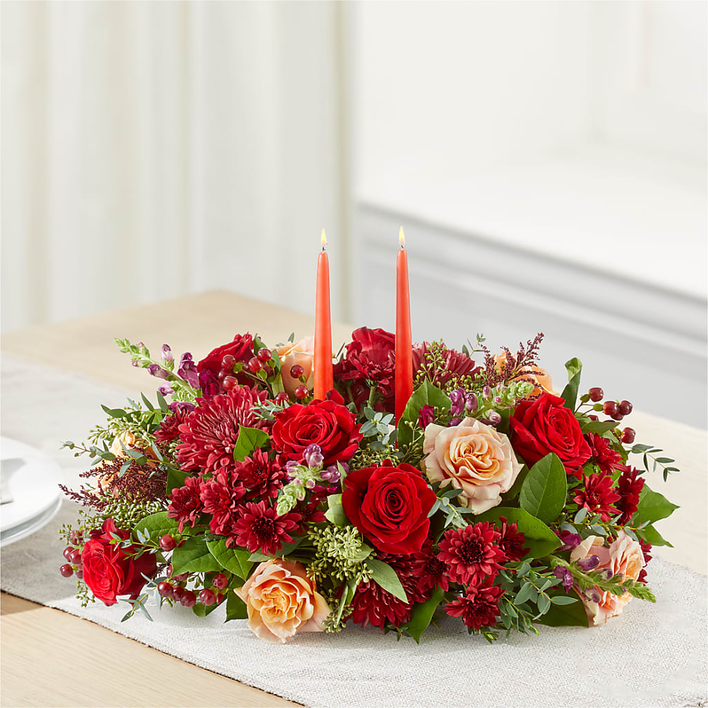 Most Thankful Centerpiece – HOLLOW TREE GIFTS & FLORAL LLC, Cascade IA
