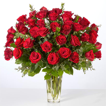 Forever Yours Fifty Stem Red Rose Bouquet – HOLLOW TREE GIFTS & FLORAL LLC, Cascade IA
