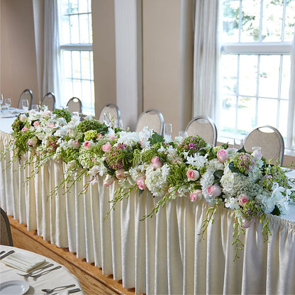 State of Joy Head Table Arrangement – HOLLOW TREE GIFTS & FLORAL LLC, Cascade IA