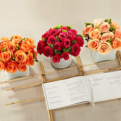 Dawn Rose Centerpiece – HOLLOW TREE GIFTS & FLORAL LLC, Cascade IA