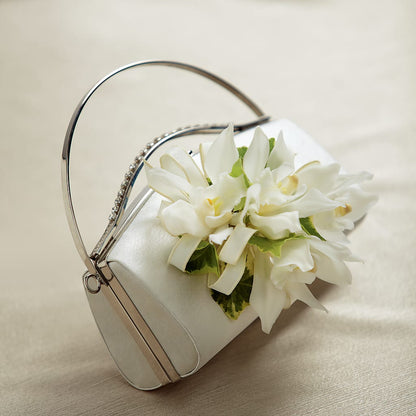 White Purse Decor – HOLLOW TREE GIFTS & FLORAL LLC, Cascade IA